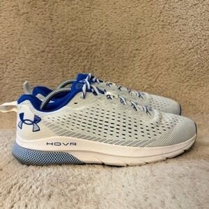 Under Armour HOVR Sonic 5 Mens Running Shoes White Blue 3025419-100 Size 9.5
